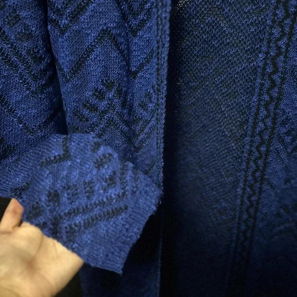 Royal Blue and Black Cardigan Size M - Picture 5 of 7